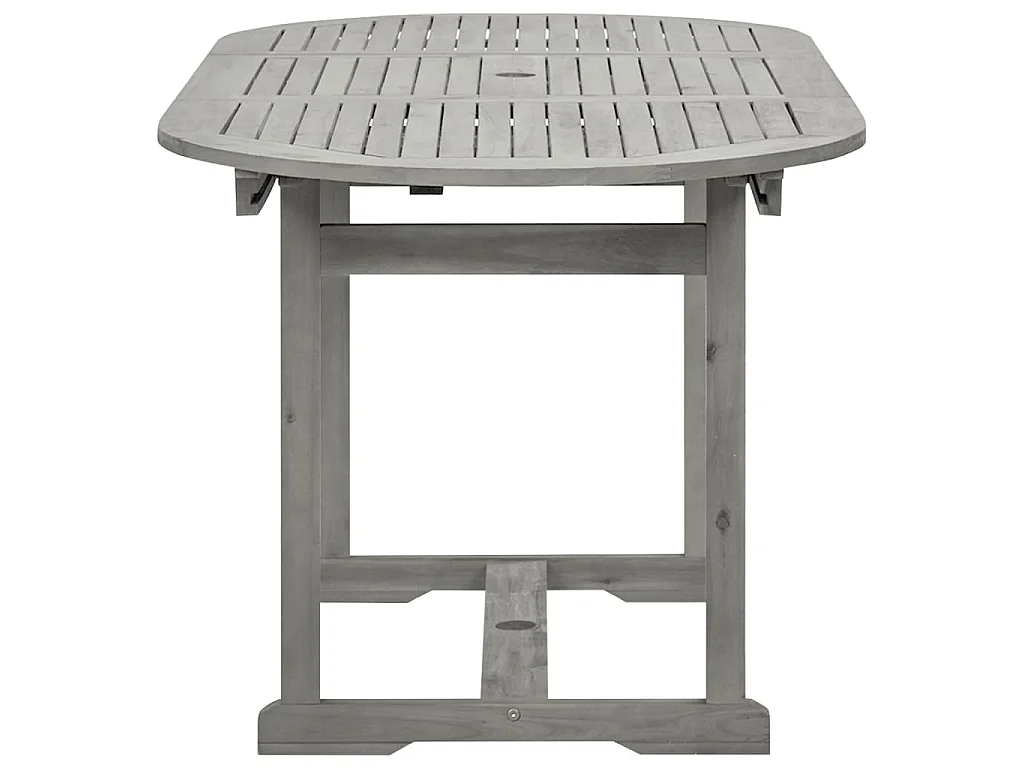 Tavolo da Pranzo per Esterni (120-170)x80x75 cm Massello Acacia