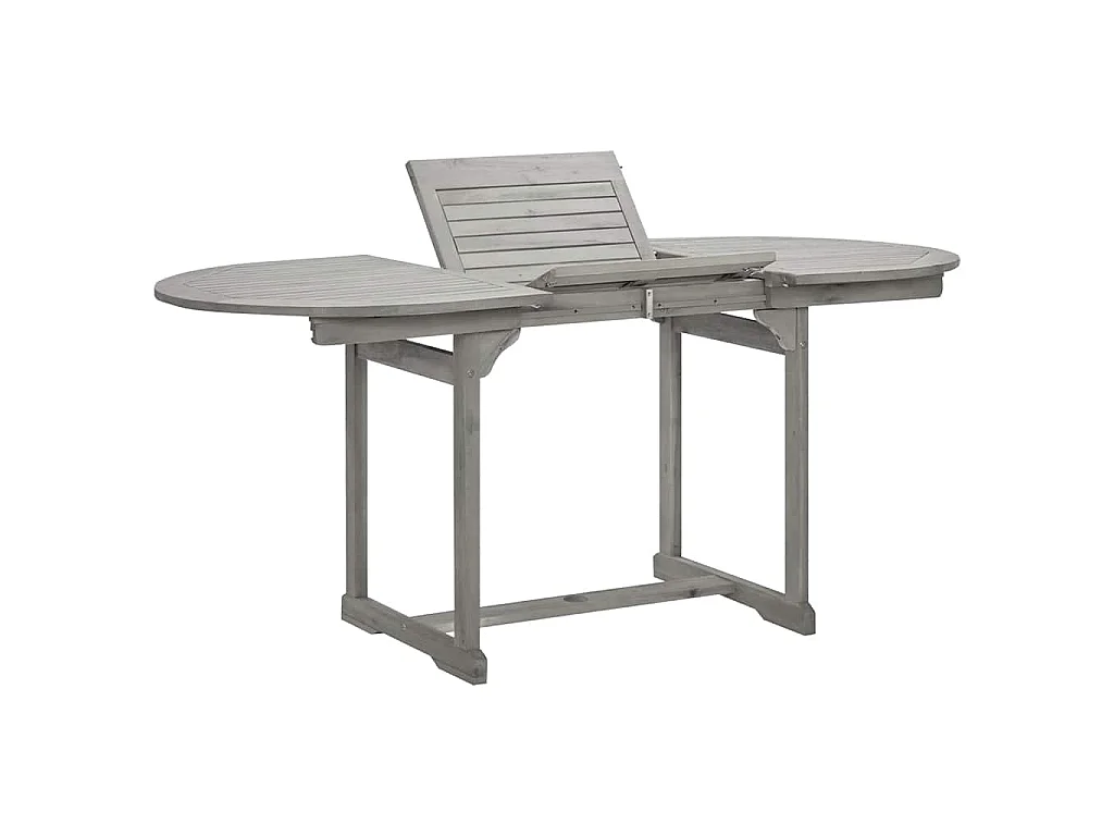 Tavolo da Pranzo per Esterni (120-170)x80x75 cm Massello Acacia