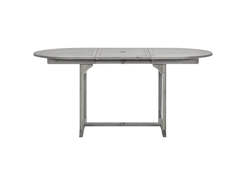Table à dîner de jardin (120-170)x80x75 cm Bois d'acacia massif