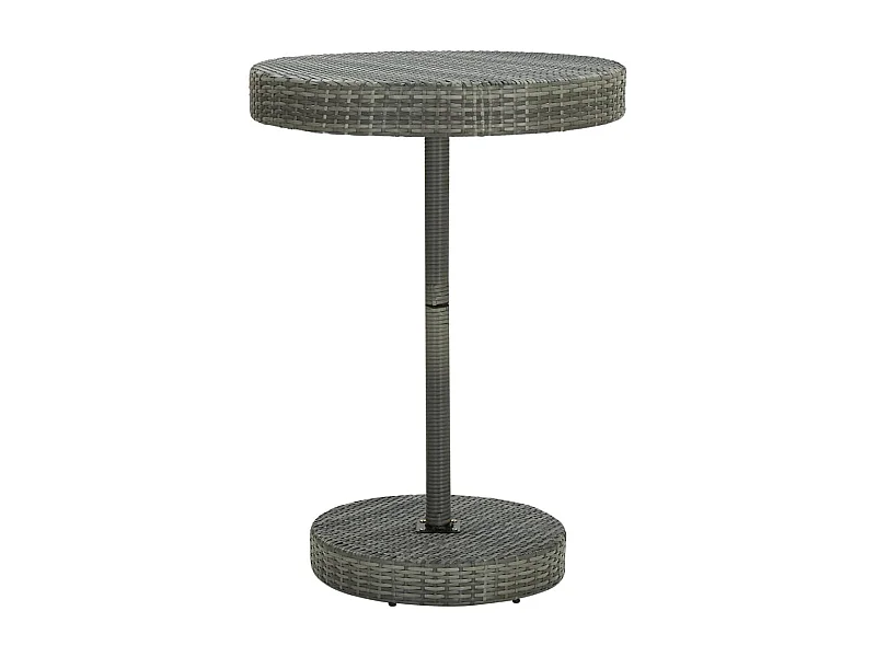 Gartentisch Grau 75,5x106 cm Poly Rattan