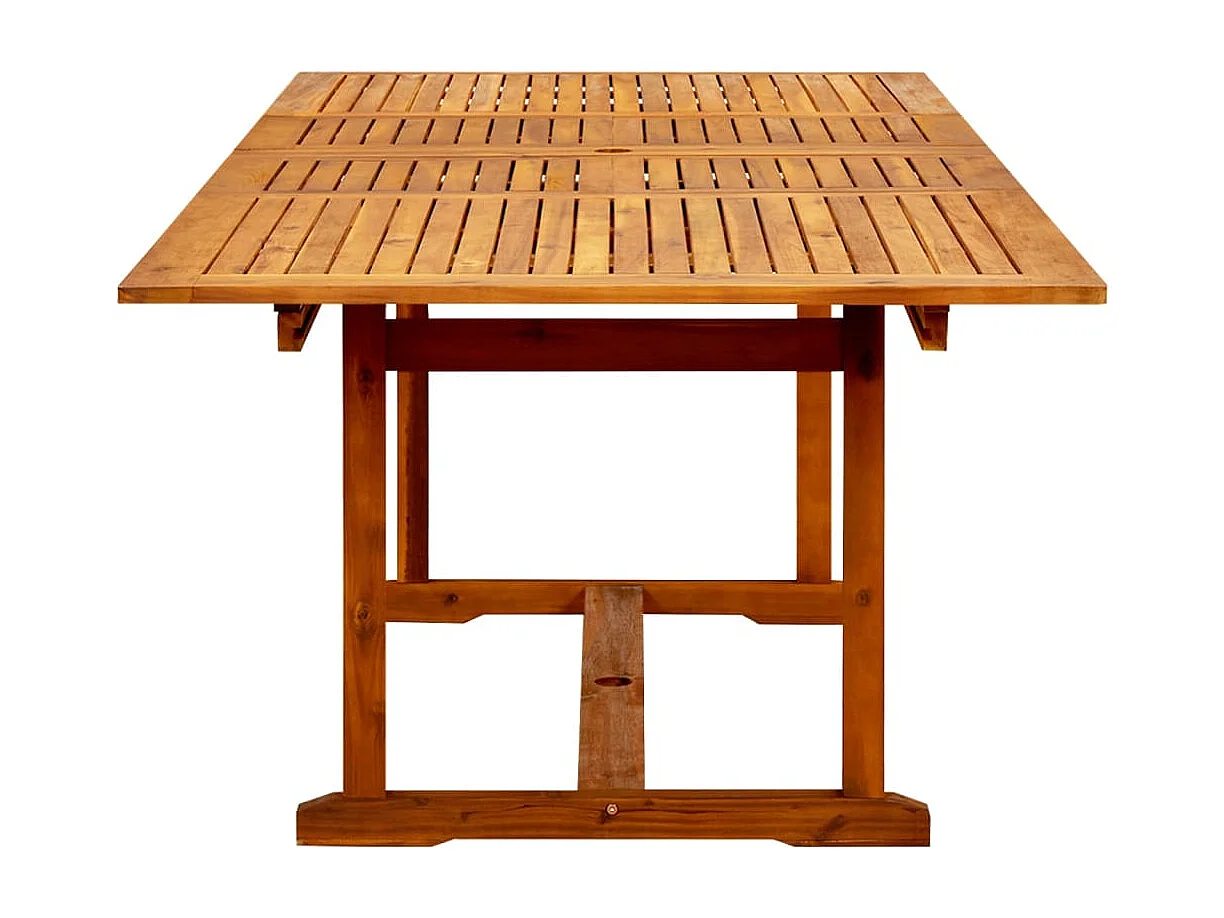 Table à dîner de jardin (160-240)x100x75cm Bois d'acacia massif