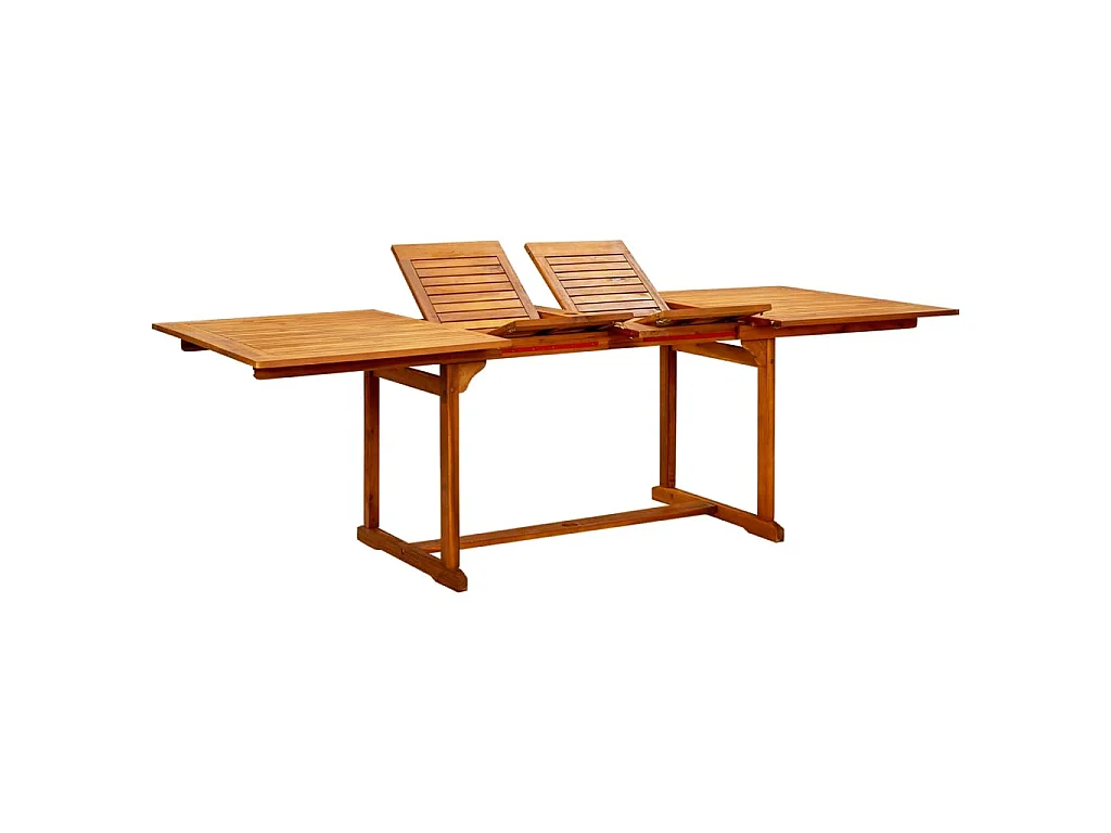 Tavolo da Pranzo per Esterni (160-240)x100x75cm Massello Acacia
