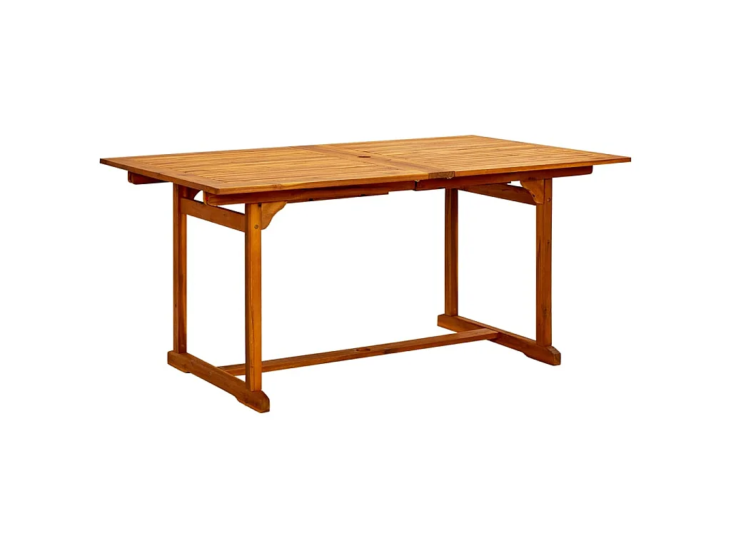 Tavolo da Pranzo per Esterni (160-240)x100x75cm Massello Acacia