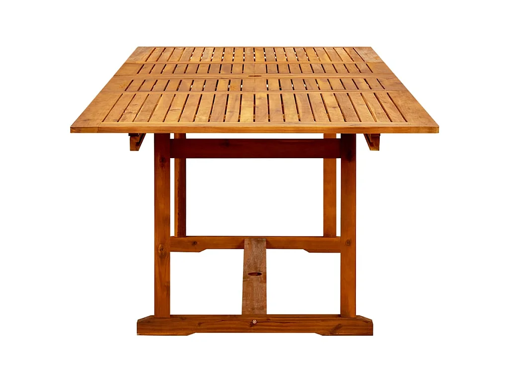 Tavolo da Pranzo per Esterni (160-240)x100x75cm Massello Acacia