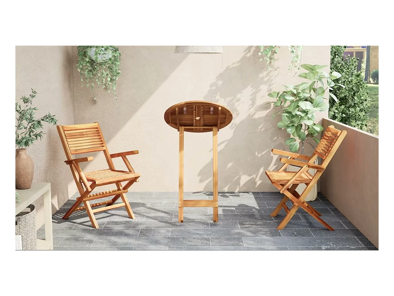 Tuintafel inklapbaar 110 cm massief acaciahout