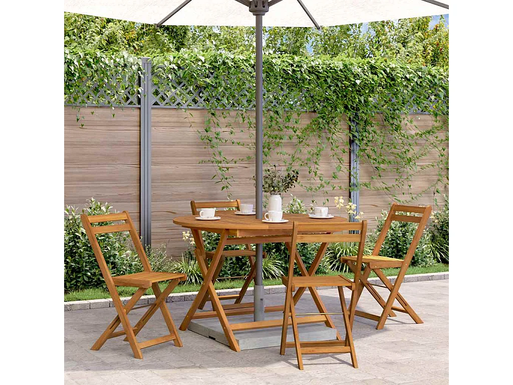 Klappbarer Gartentisch 110 cm Massivholz Akazie