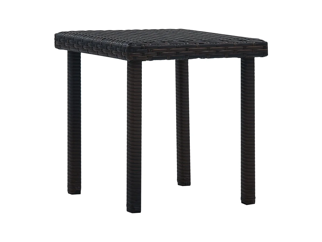 Table à thé de jardin Marron 40x40x40 cm Résine tressée
