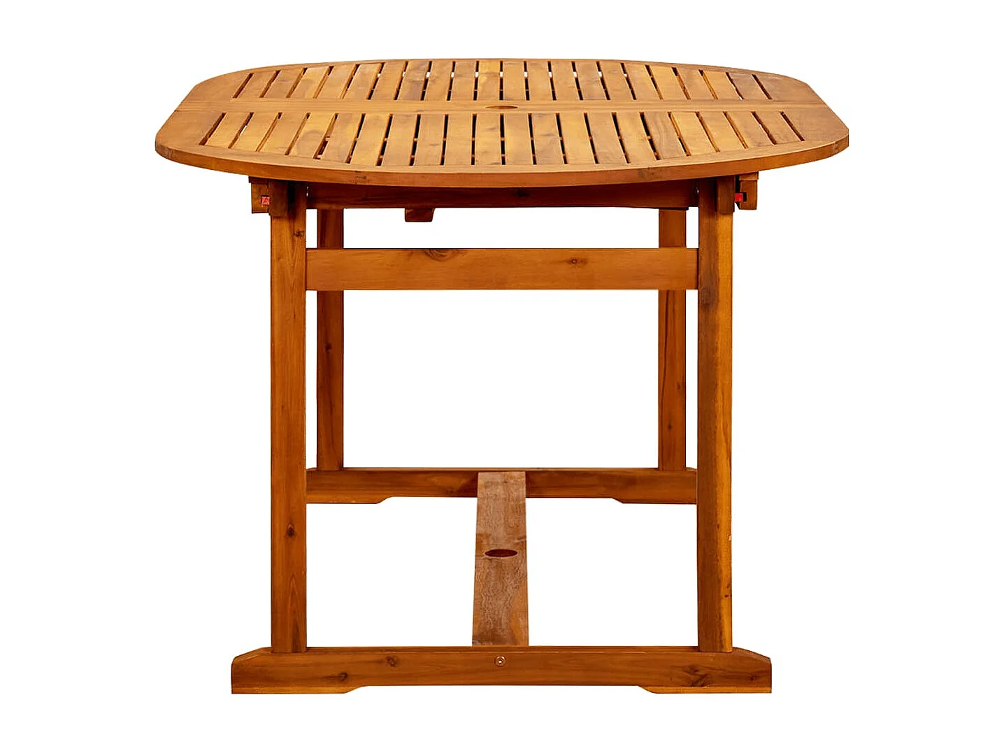 Mesa de jantar p/ jardim (160-240)x100x75 cm acácia maciça