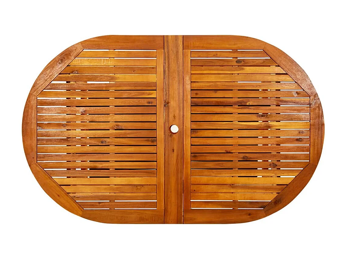 Mesa de jantar p/ jardim (160-240)x100x75 cm acácia maciça