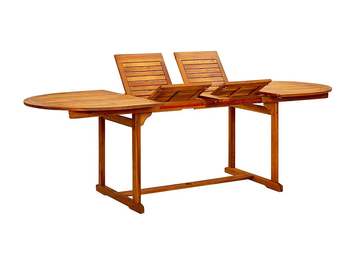 Garten-Esstisch (160-240)x100x75 cm Massivholz Akazie