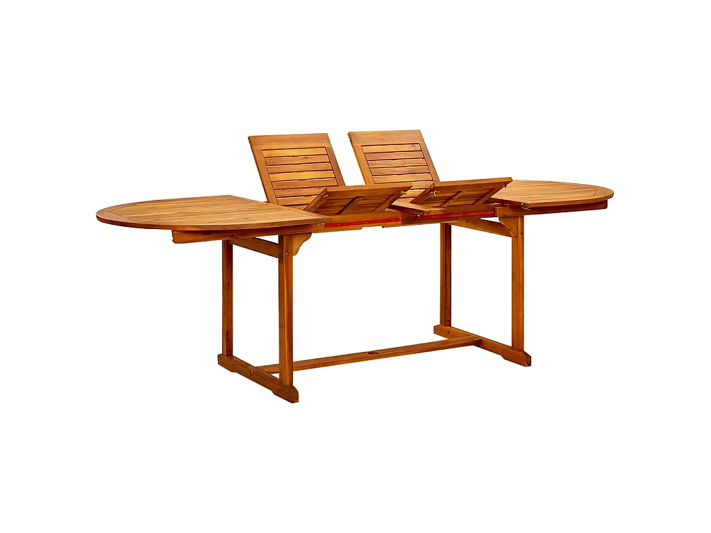 Table à dîner de jardin (160-240)x100x75cm Bois d'acacia massif