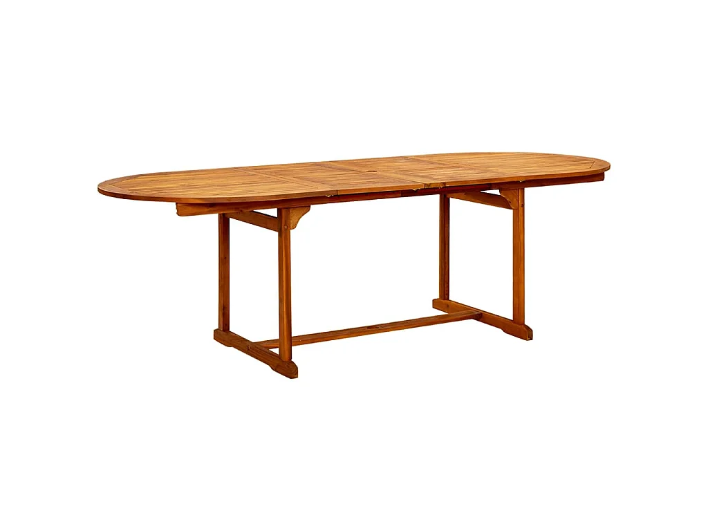 Table à dîner de jardin (160-240)x100x75cm Bois d'acacia massif