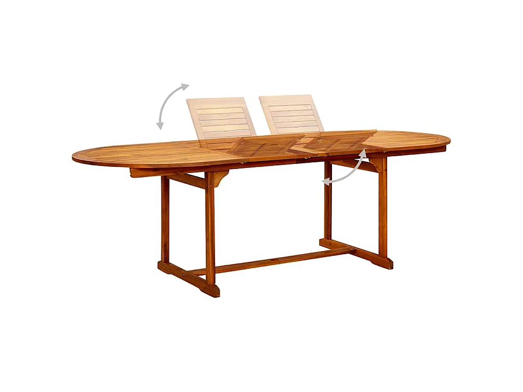 Table à dîner de jardin (160-240)x100x75cm Bois d'acacia massif
