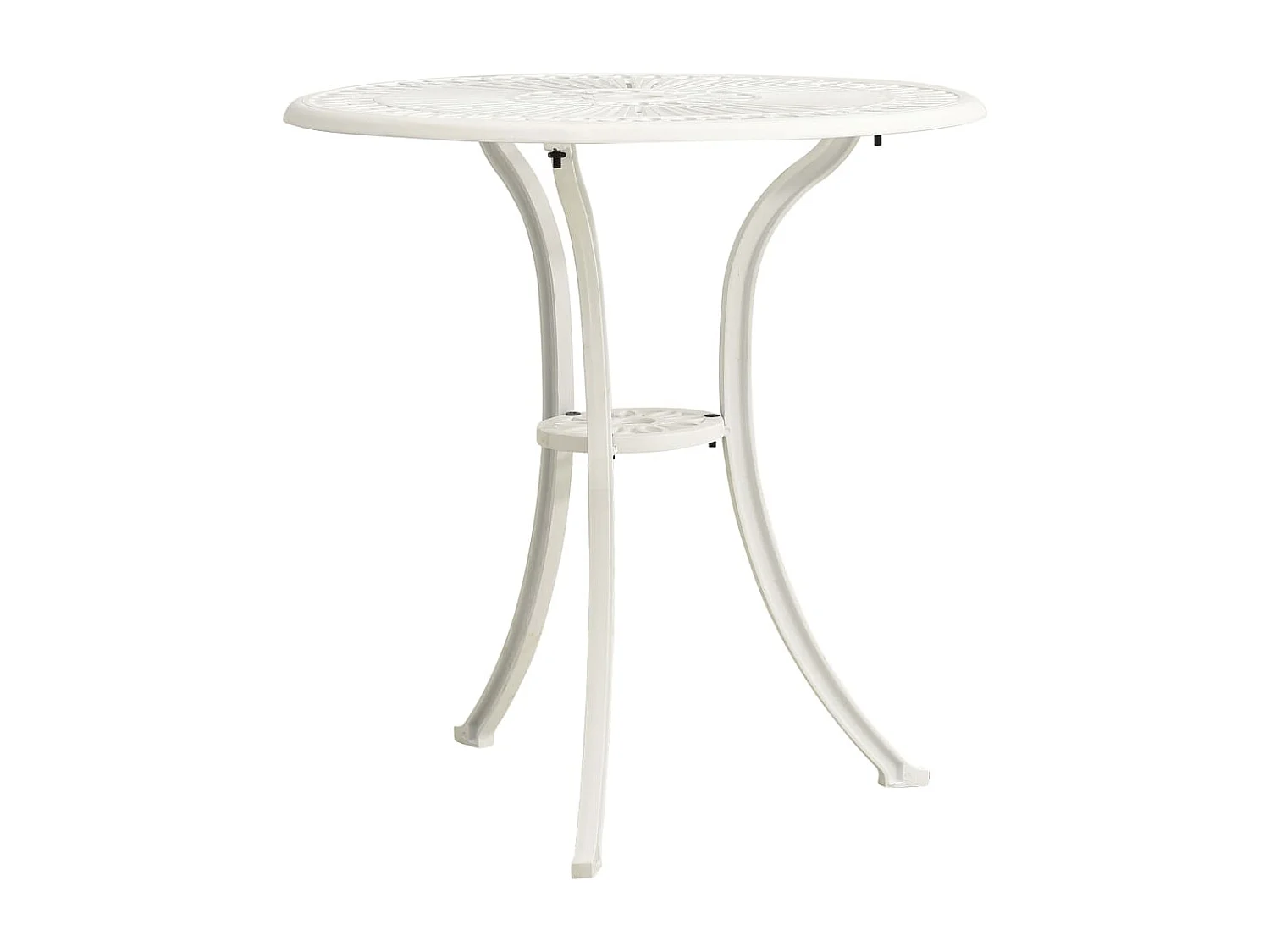 Tuintafel 62x62x65 cm gietaluminium wit