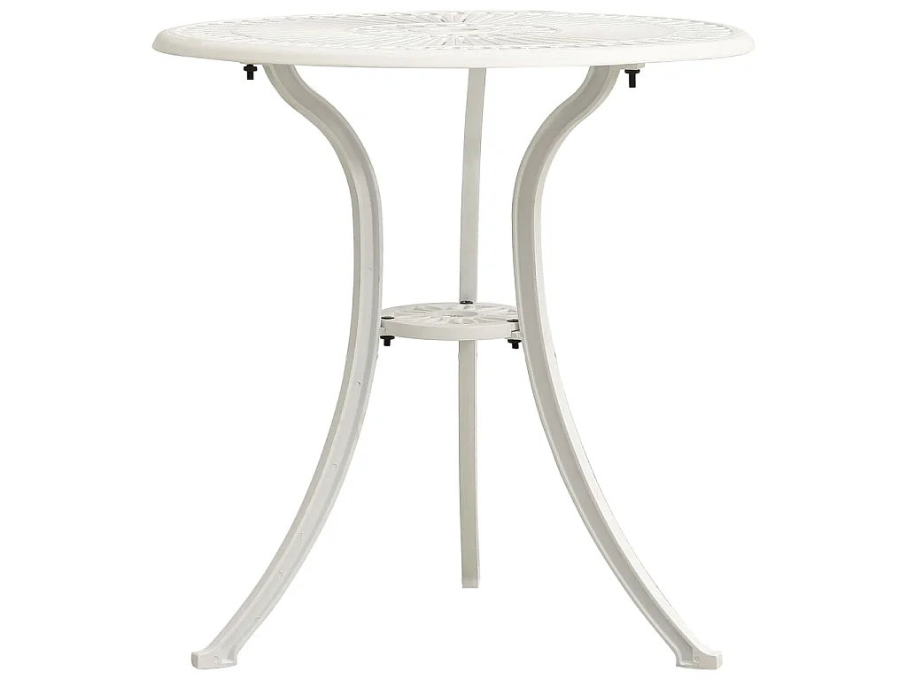 Table de jardin Blanc 62x62x65 cm Aluminium coulé