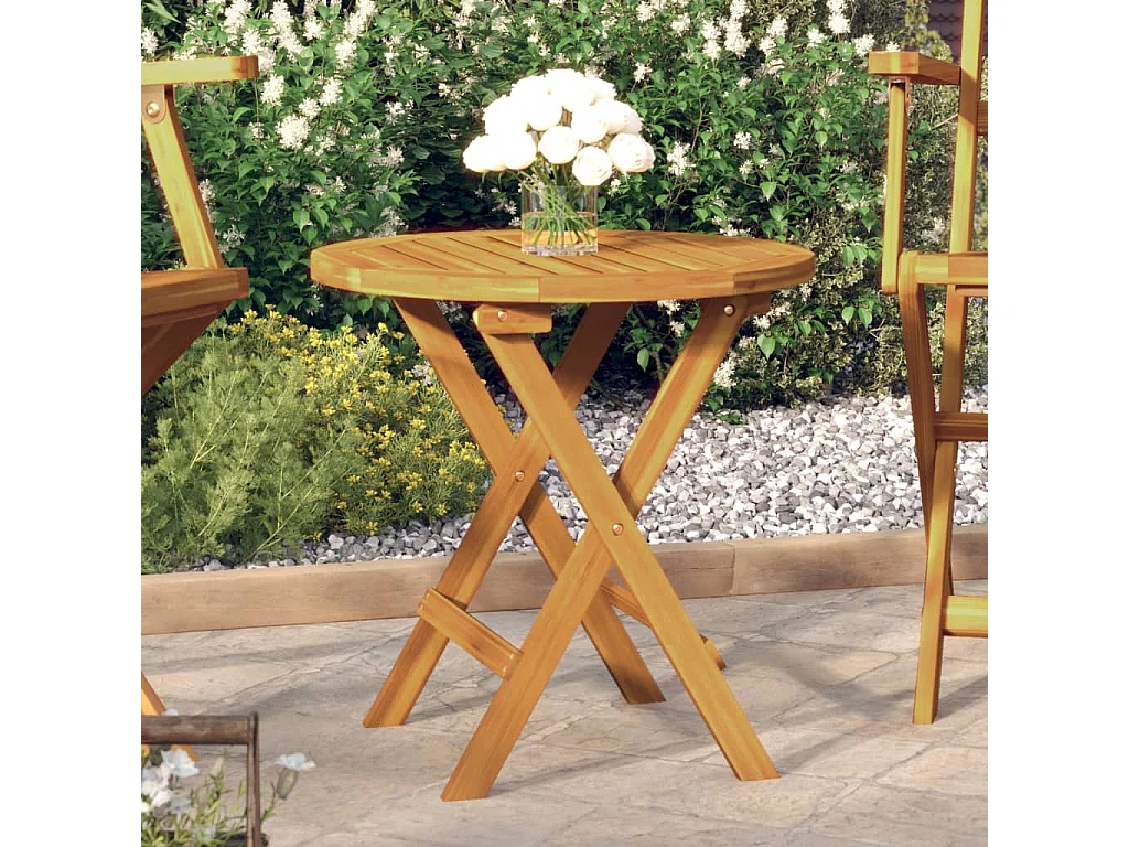 Table de bistro Ø46x47 cm Bois d'acacia massif