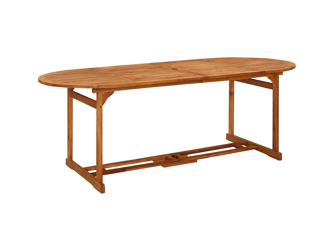 Table à dîner de jardin 220x90x75 cm Bois d'acacia massif