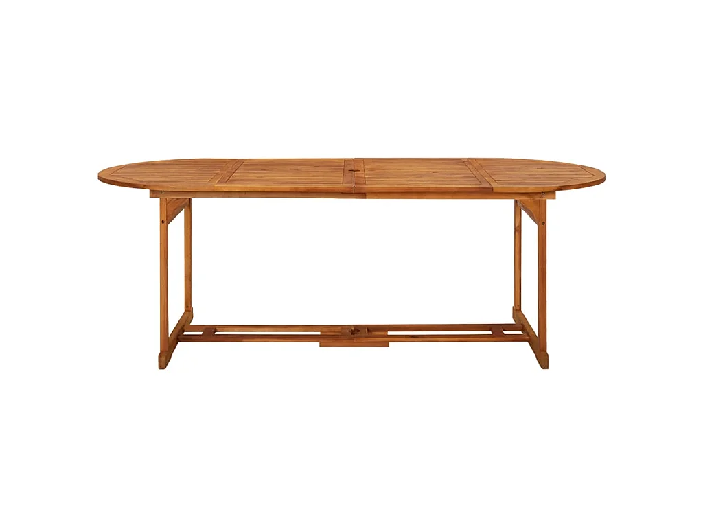 Mesa de comedor jardín 220x90x75 cm madera maciza de acacia