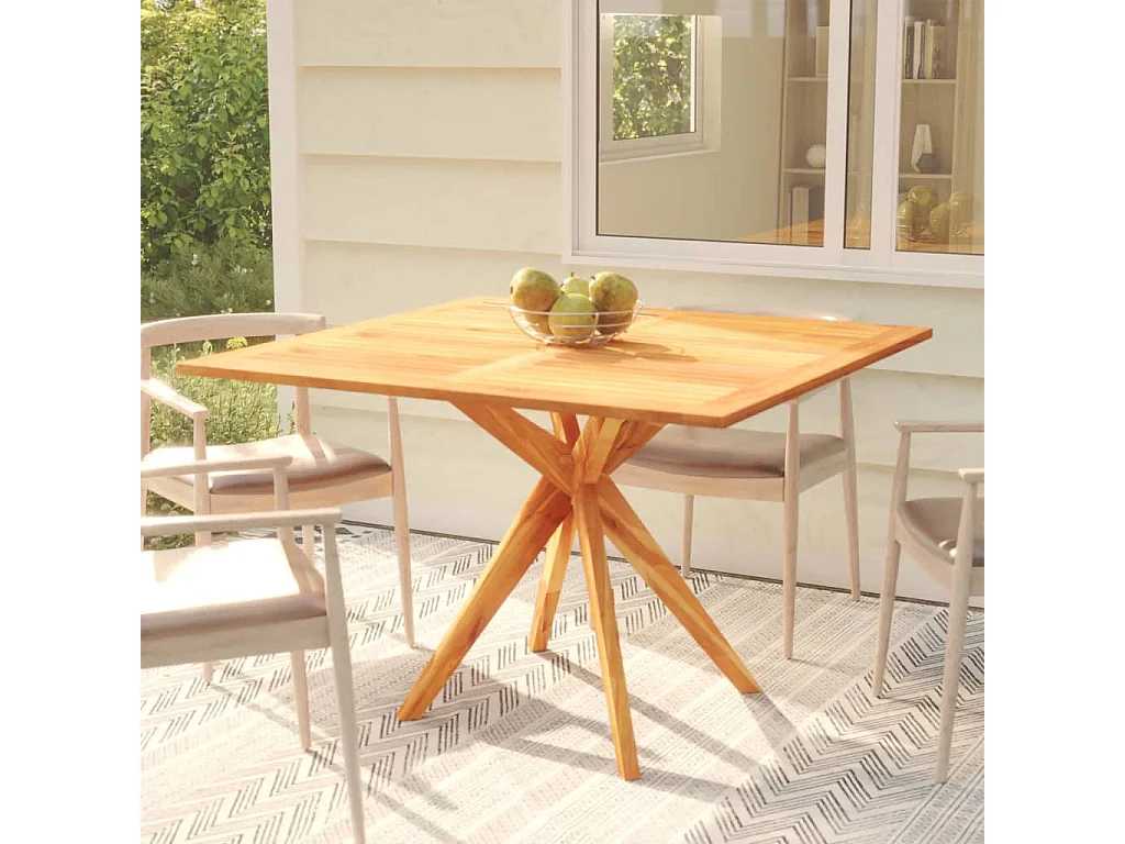 Table de jardin 110x110x75 cm Bois d'acacia solide