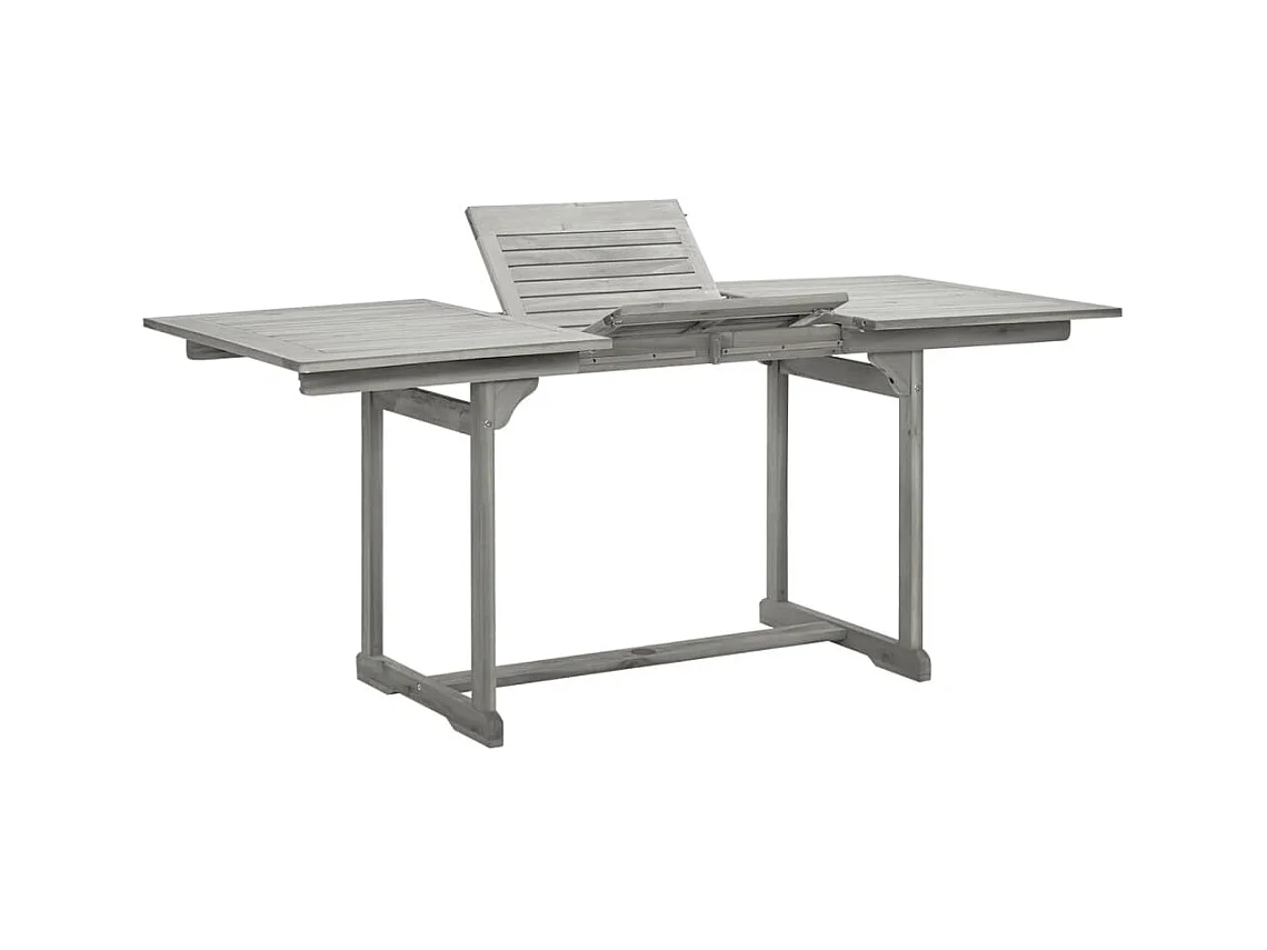 Garten-Esstisch (120-170)x80x75 cm Massivholz Akazie