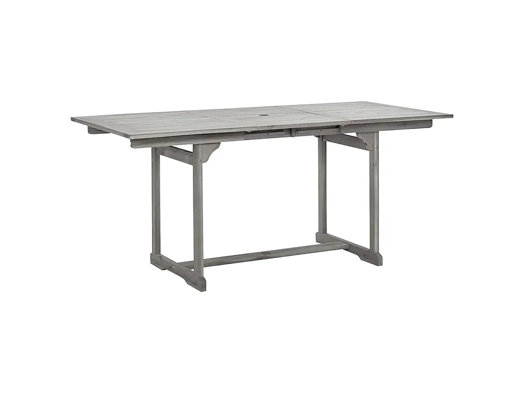Tavolo da Pranzo per Esterni (120-170)x80x75 cm Massello Acacia