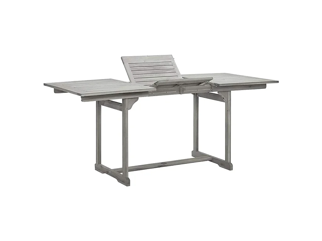 Tavolo da Pranzo per Esterni (120-170)x80x75 cm Massello Acacia