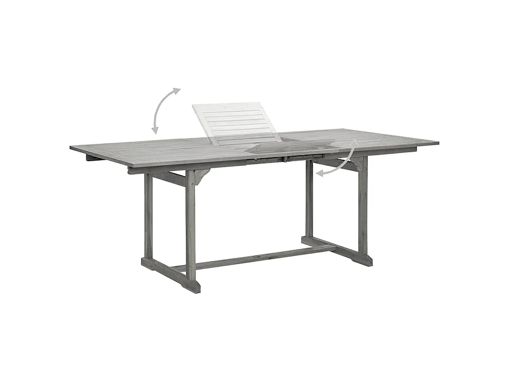 Table à dîner de jardin (150-200)x100x75cm Bois d'acacia massif
