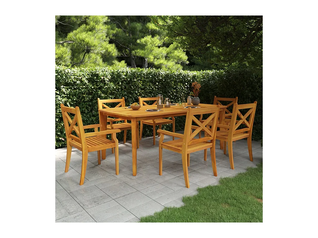 Mesa de jardim 200x100x75 cm madeira de acácia maciça
