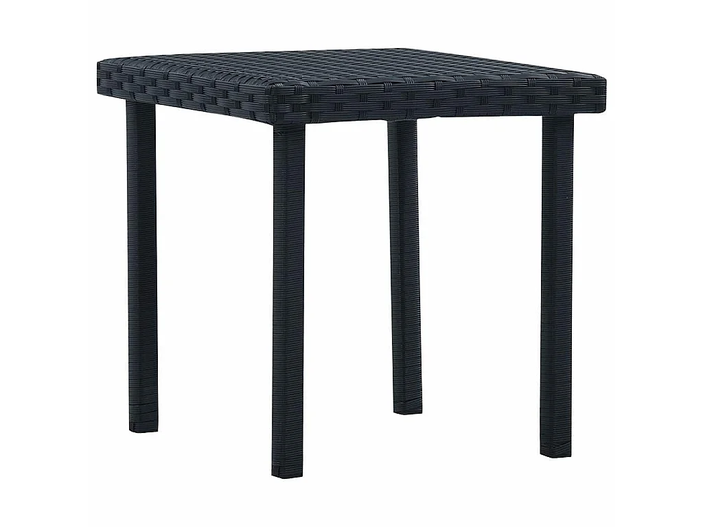 Table à thé de jardin Noir 40x40x40 cm Résine tressée