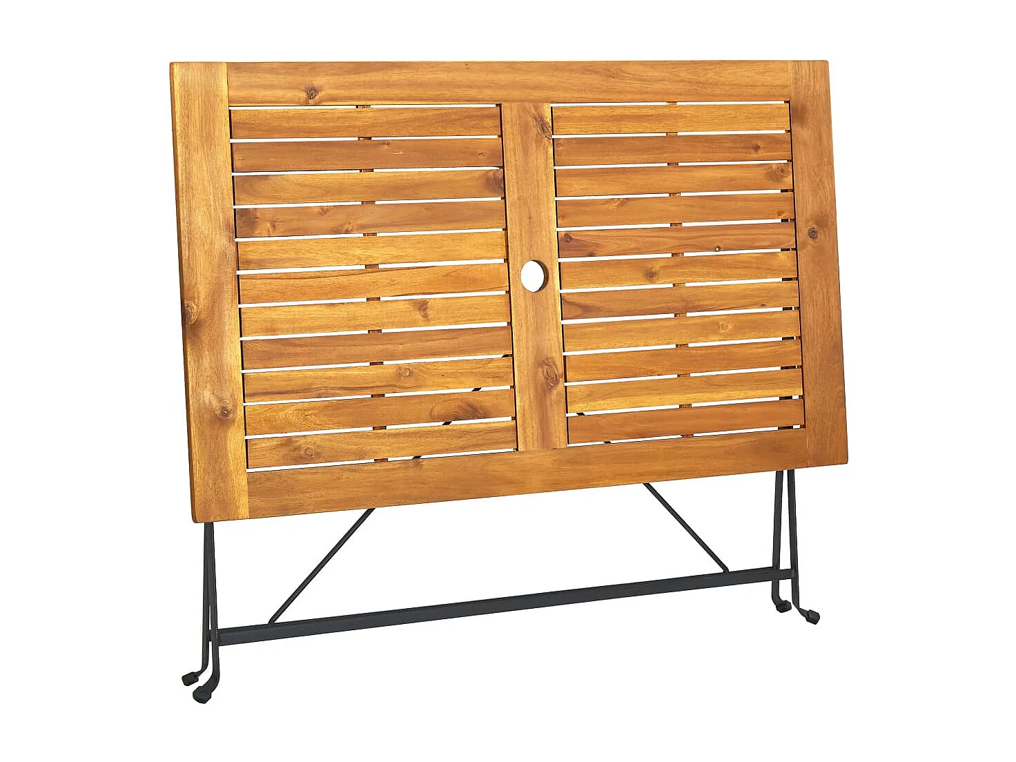 Tavolo da Giardino Pieghevole 120x70x74cm in Massello di Acacia