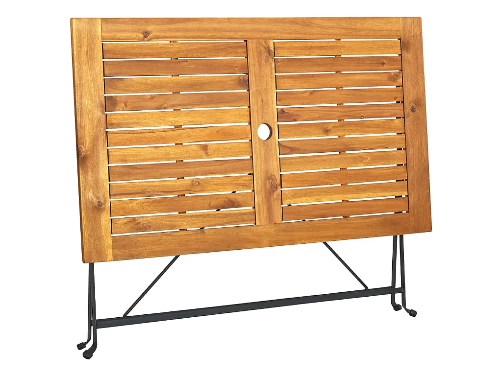 Tavolo da Giardino Pieghevole 120x70x74cm in Massello di Acacia