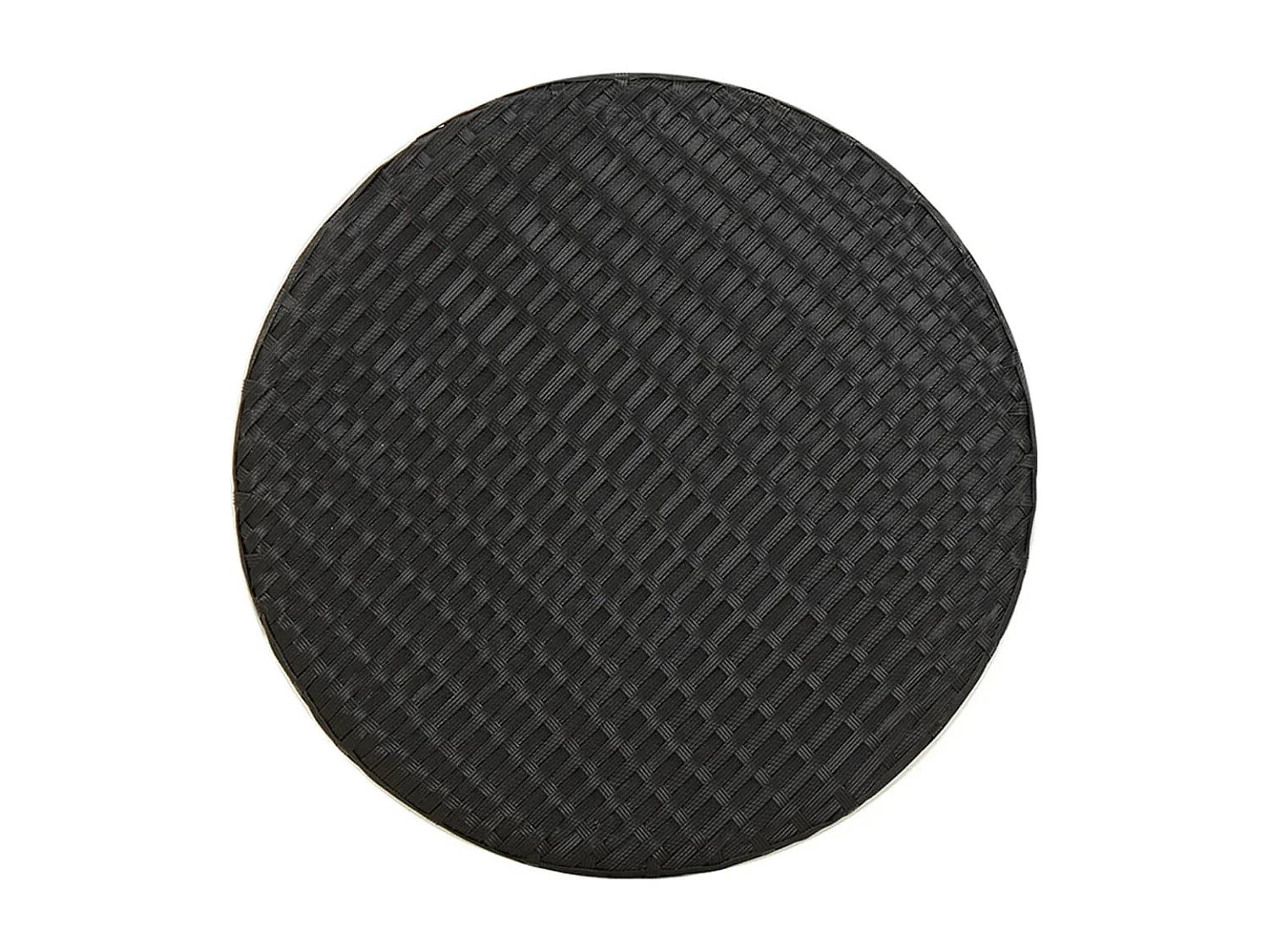 Salontafel 45 cm poly rattan zwart