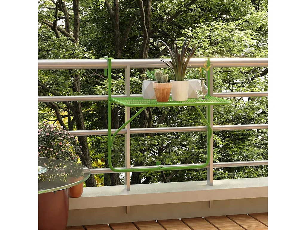 Balkontafel 60x40 cm staal groen