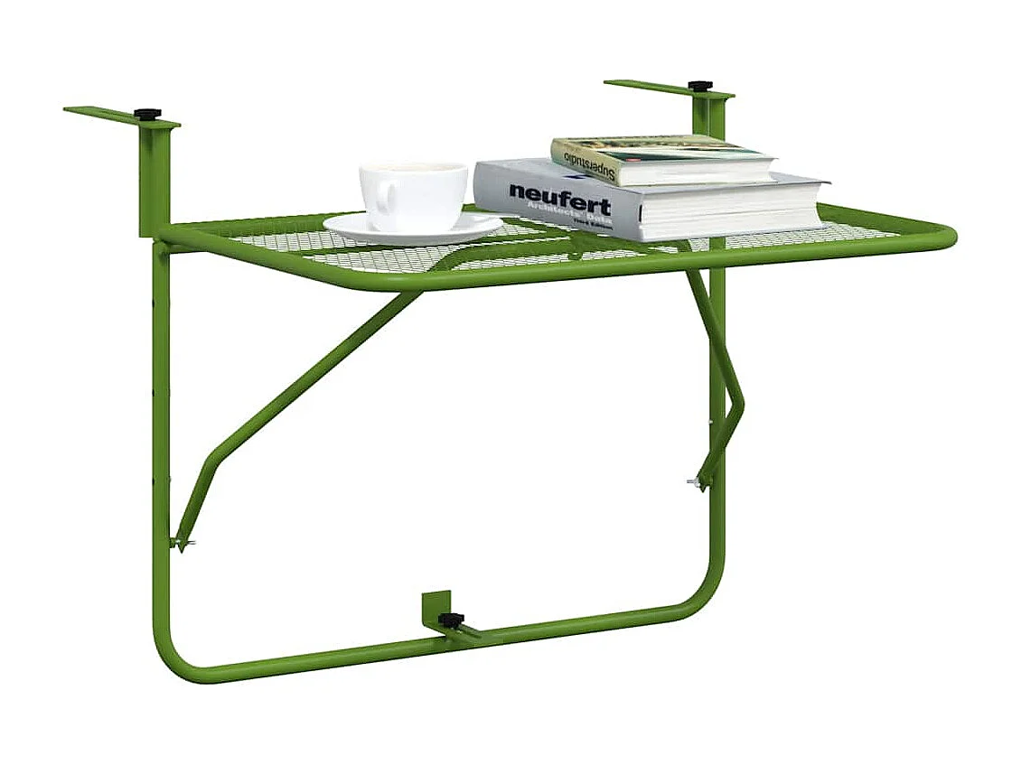 Balkontafel 60x40 cm staal groen