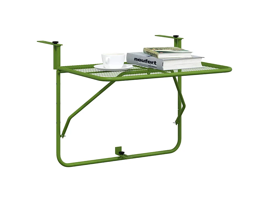 Balkontafel 60x40 cm staal groen