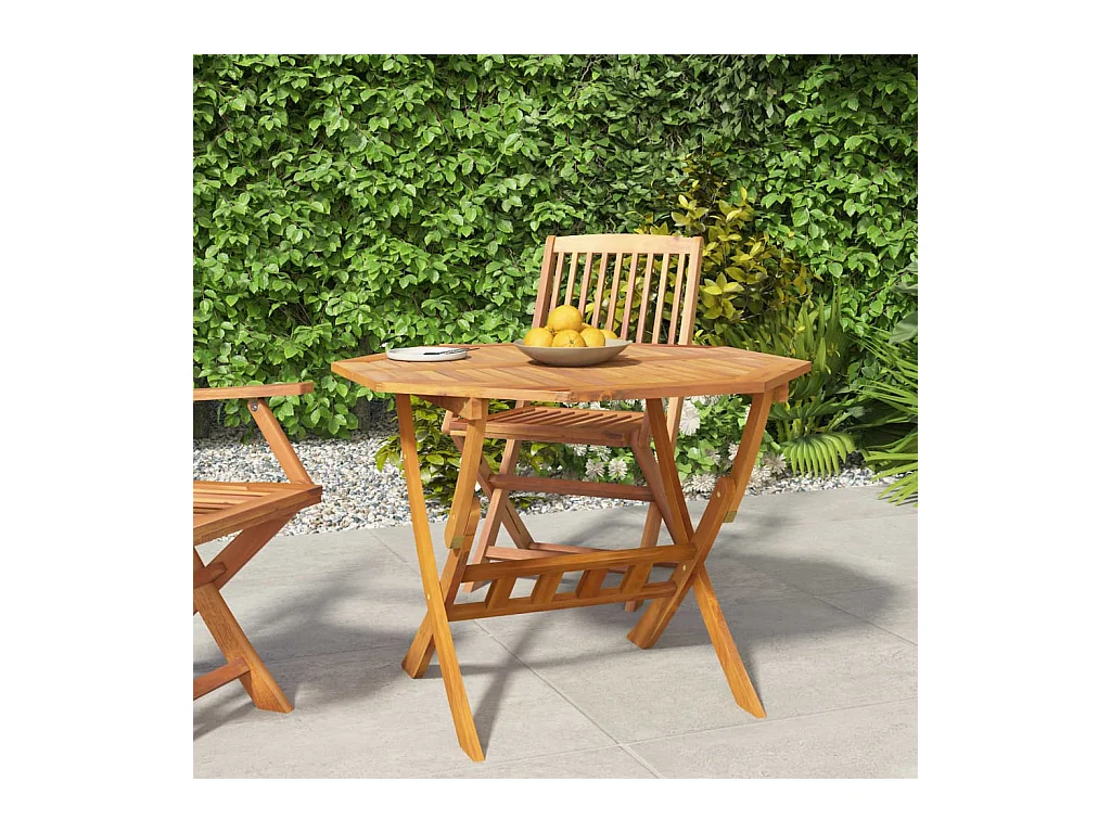 Tuintafel inklapbaar 90x75 cm massief acaciahout