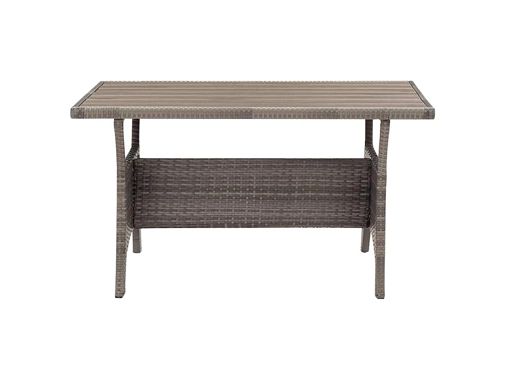 Tavolo da Giardino Grigio 120x70x66 cm in Polyrattan