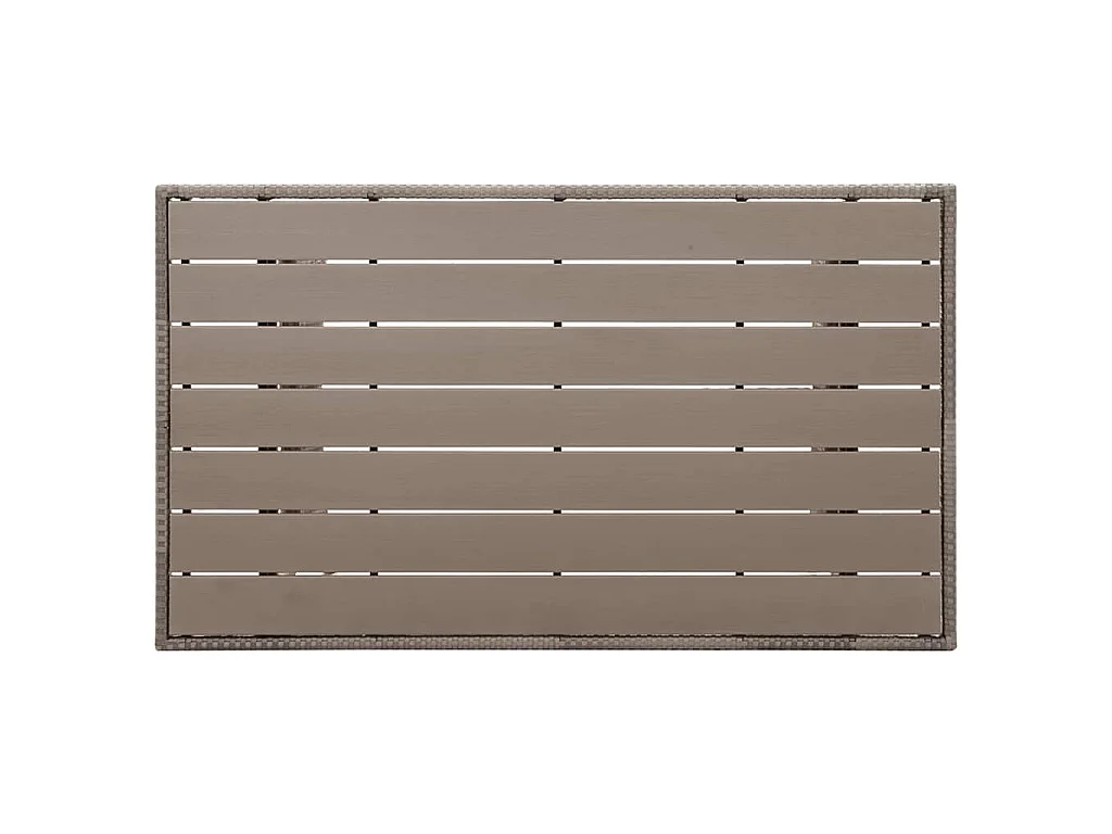 Tavolo da Giardino Grigio 120x70x66 cm in Polyrattan