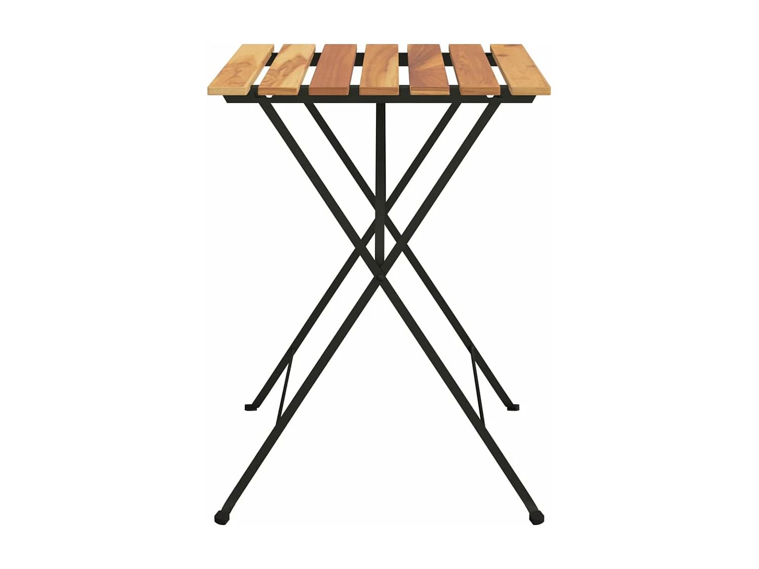 Bistrotisch Klappbar 55x54x71 cm Massivholz Teak und Stahl