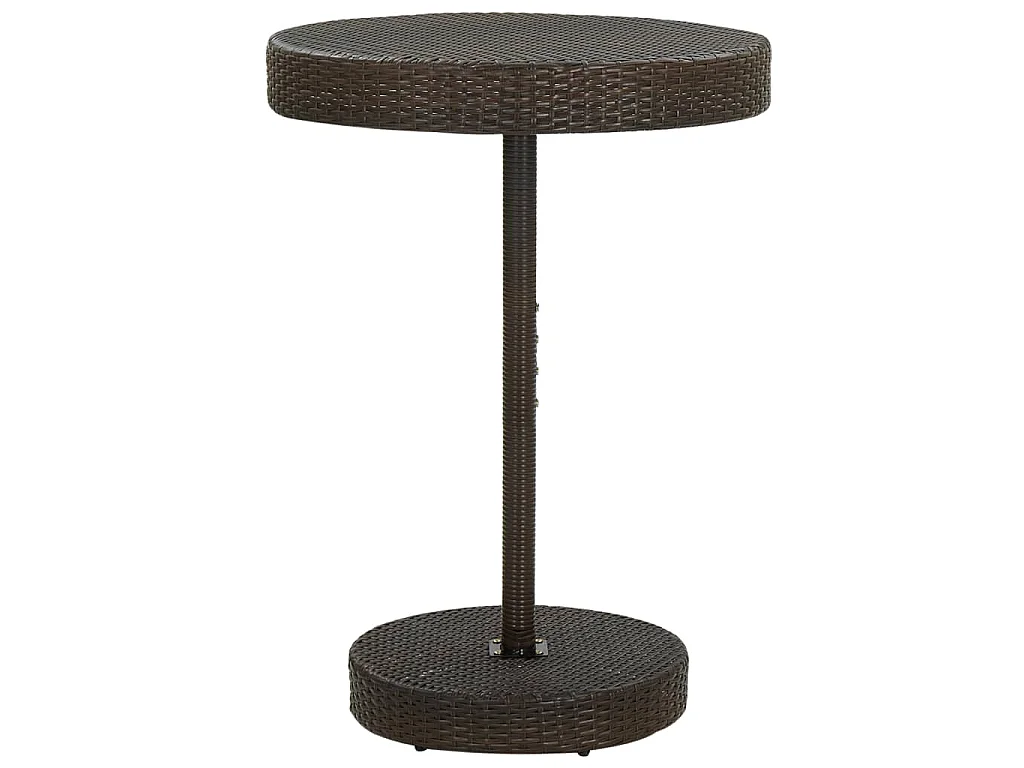 Table de jardin Marron 75,5x106 cm Résine tressée