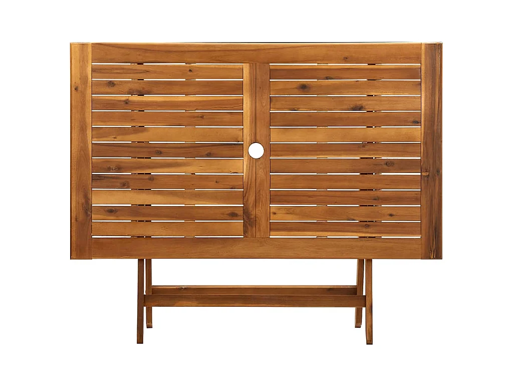 Mesa plegable de jardín madera maciza de acacia 120x70x75 cm