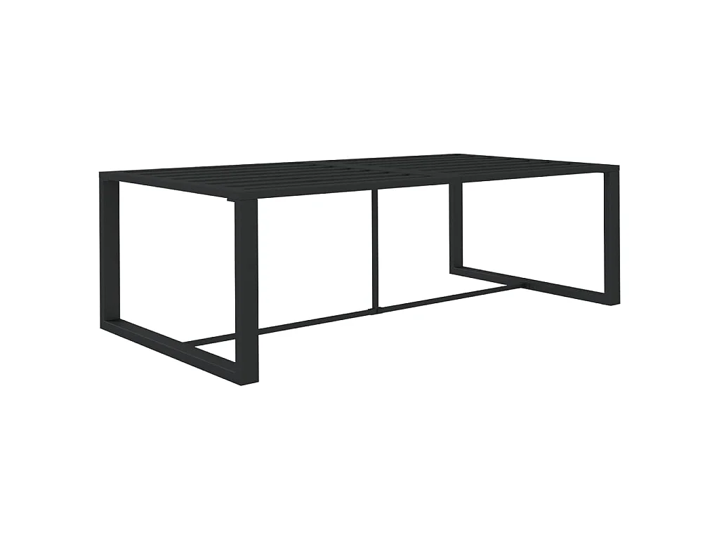 Mesa de comedor de jardín aluminio gris antracita 120x60x66cm