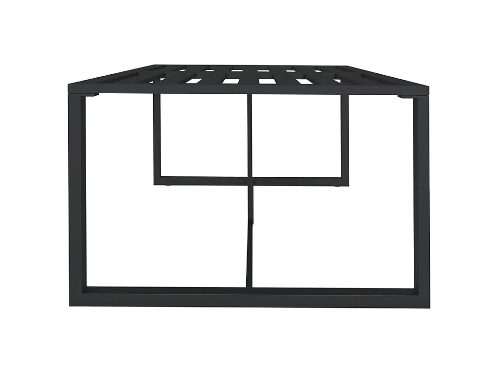 Mesa de comedor de jardín aluminio gris antracita 120x60x66cm