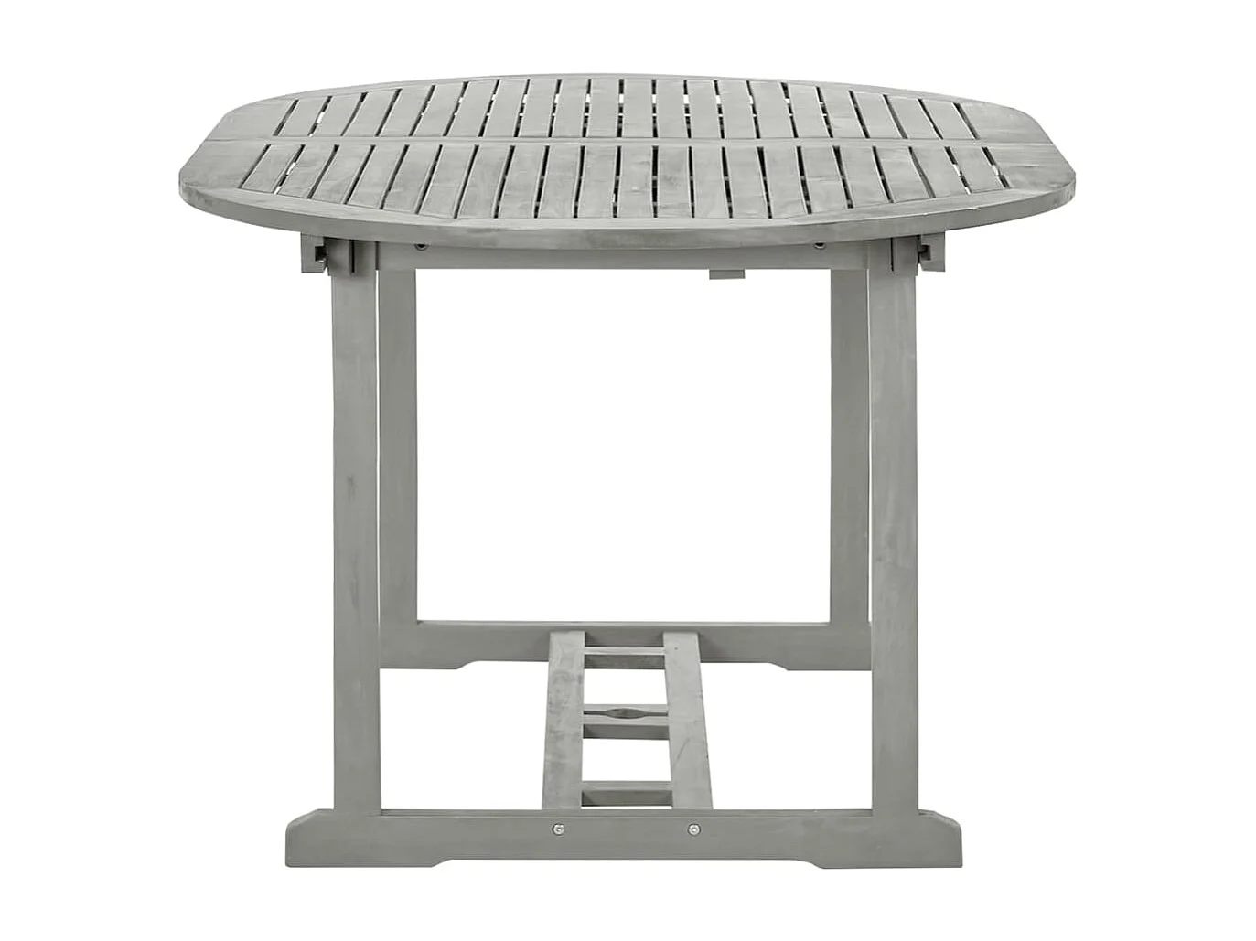 Gartentisch Grau 200x100x75 cm Massivholz Akazie