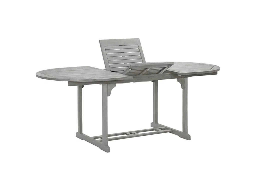 Tavolo da Giardino Grigio 200x100x75 cm in Legno di Acacia