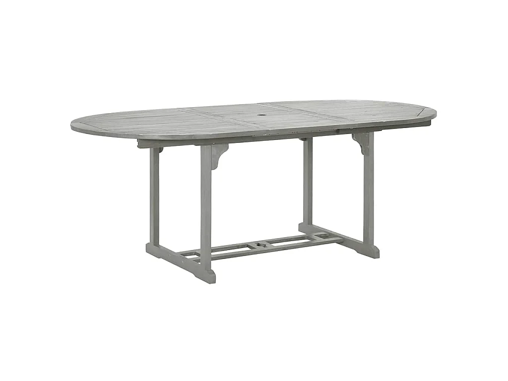 Tavolo da Giardino Grigio 200x100x75 cm in Legno di Acacia