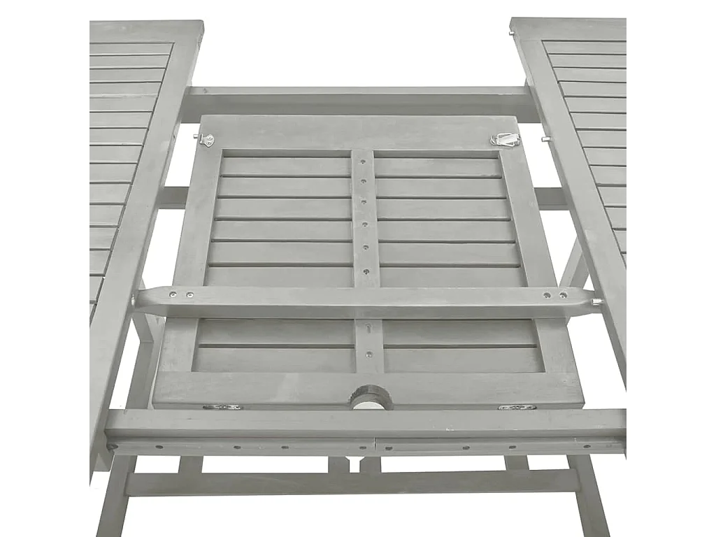 Tavolo da Giardino Grigio 200x100x75 cm in Legno di Acacia
