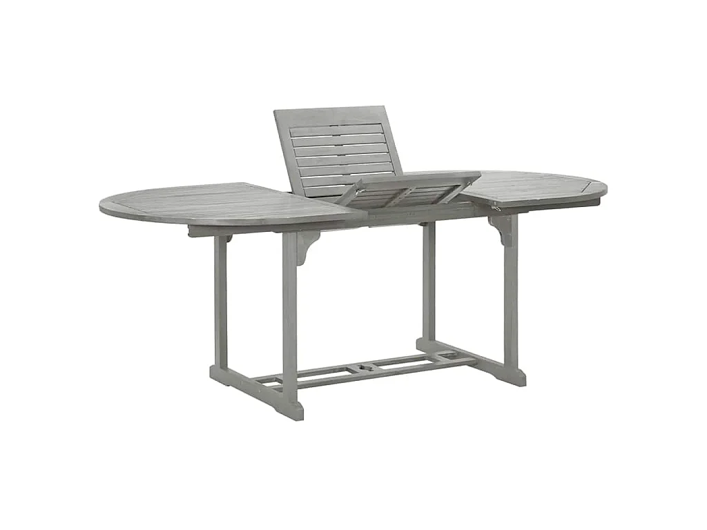 Table de jardin Gris 200x100x75 cm Bois d'acacia massif