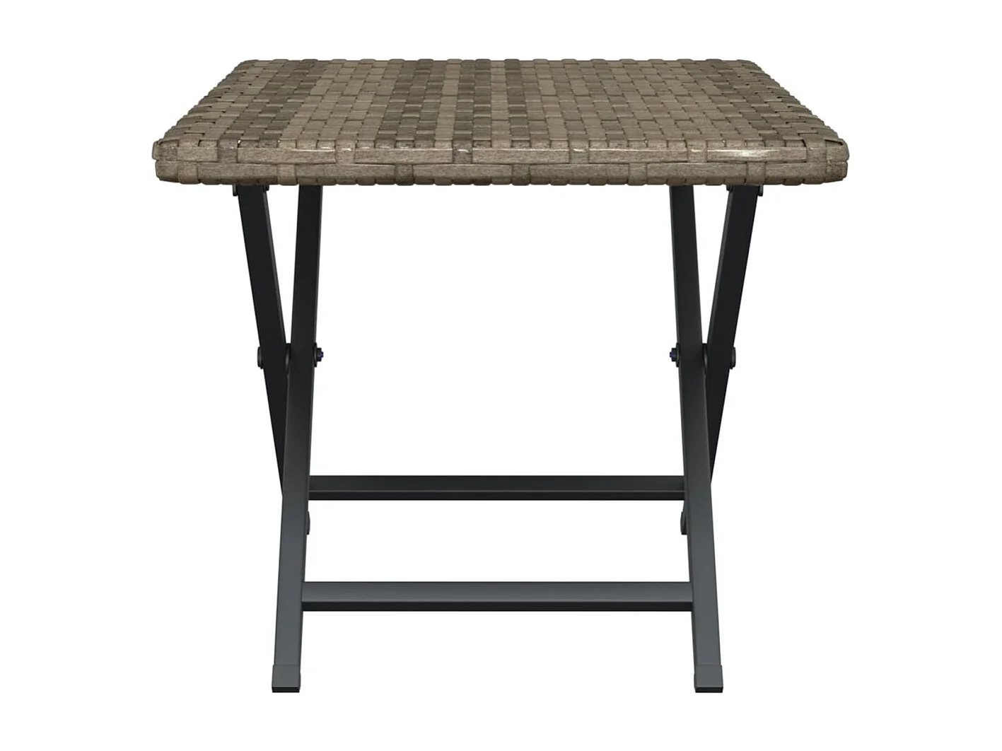 Tafel inklapbaar 45x35x32 cm poly rattan grijs
