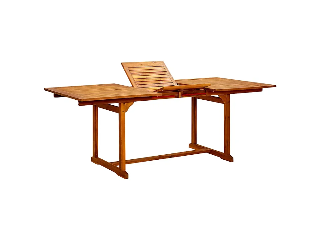 Mesa de comedor jardín madera maciza acacia (150-200)x100x75cm